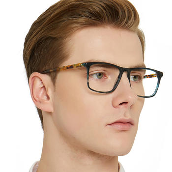 Popular oversized acetate eye glasses rectangular men optical frame