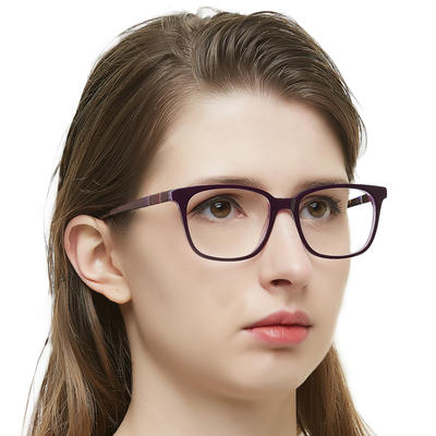fashionable laminated eye glasses women acetate rectangular frame