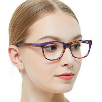high quality patchwork optical frame women laminated eye glasses