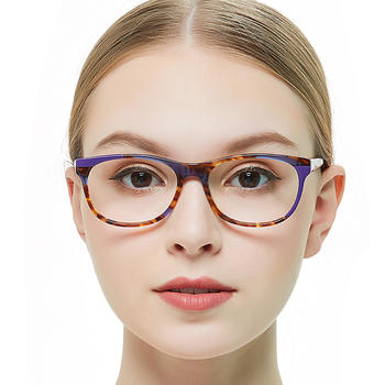 high quality patchwork optical frame women laminated eye glasses