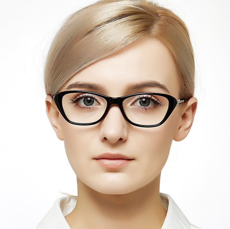new design acetate eyeglass optical frames with stones fancy eyewear