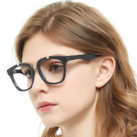 double bridge acetate optical glasses oversized thick eyewear frame
