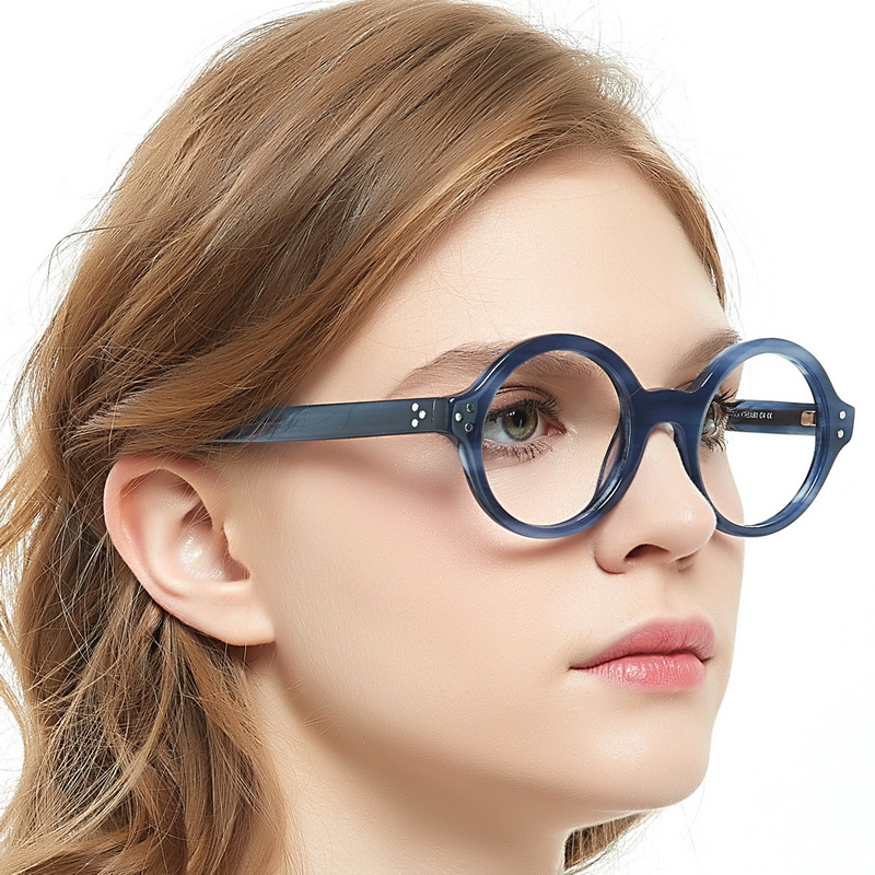 Wholesale Round Popular Classic Eyewear Acetate Optical Eyeglasses Frame for girls