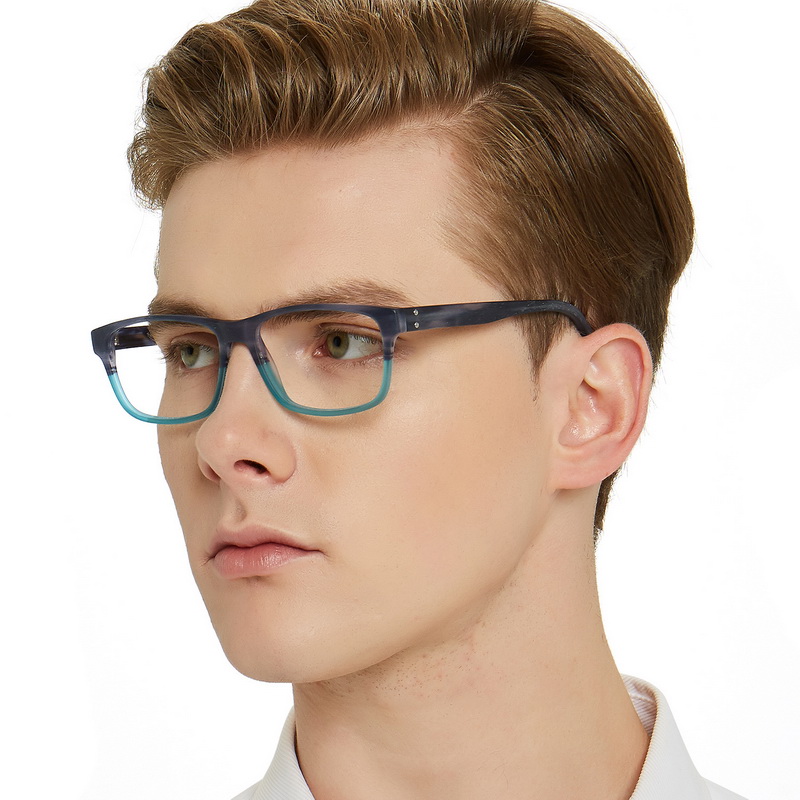 manufacturers mens womens acetate optical frame rectangular anti blue light glasses