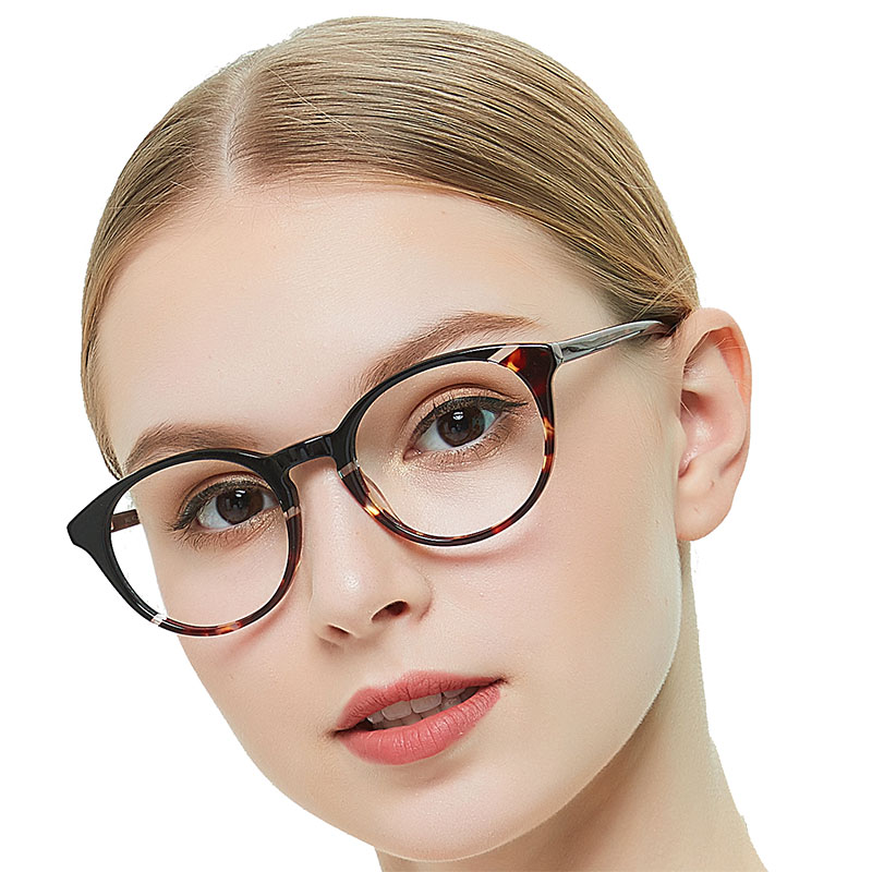 round shape popular classic eyewear acetate optical frame glasses