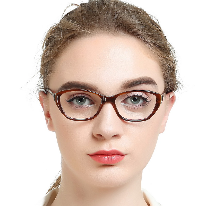 Factory Hot Sale cat eye optical frames anti blue light blocking glasses acetate eye glasses for women