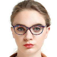 high quality retro acetate optical frame womens blue light blocking eye glasses