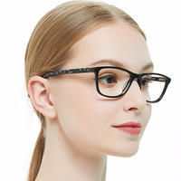 Women Eyeglasses Spectacles Oculos Half rim NEW PRODUCTS Fashion Acetate Myopia Clear Lens Eye Glasses Frames
