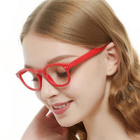 Factory supply custom logo OEM fashion different styles color plastic women men reading glasses