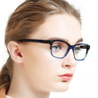 Cat Eye Square Colorful Acetate High Quality Fancy Small Women Optical Frame Glasses