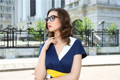 Square  Colorful Acetate High Quality Fancy Small Women Optical Frame Glasses