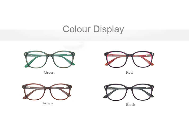 Round Colorful Acetate High Quality Fancy Small Women Optical Frame Glasses