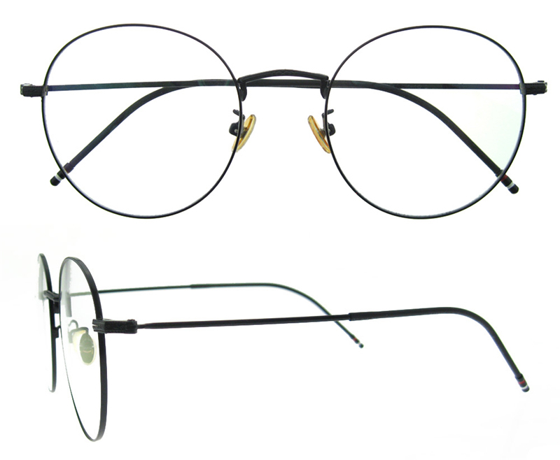 Round Stainless High Quality Fancy Big Women Optical Frame Glasses