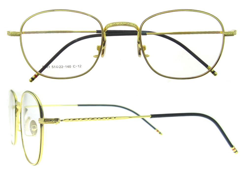 Round Metal Frame Stainless High Quality Fancy Big Women Optical Frame Glasses