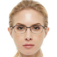 Small Cat Eye Stainless High Quality Fancy Big Women Optical Frame Glasses