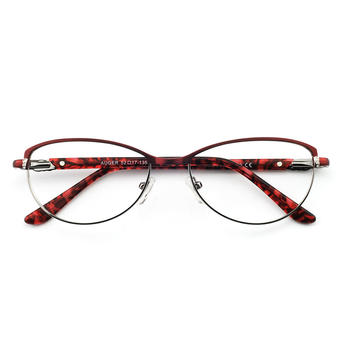 Small Cat Eye Stainless High Quality Fancy Big Women Optical Frame Glasses