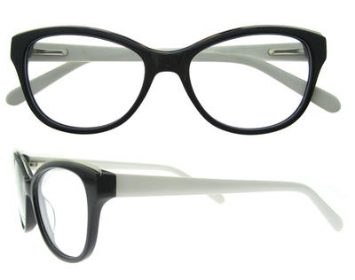 Acetate Unisex Round High Quality Fancy Big Women Optical Frame Glasses